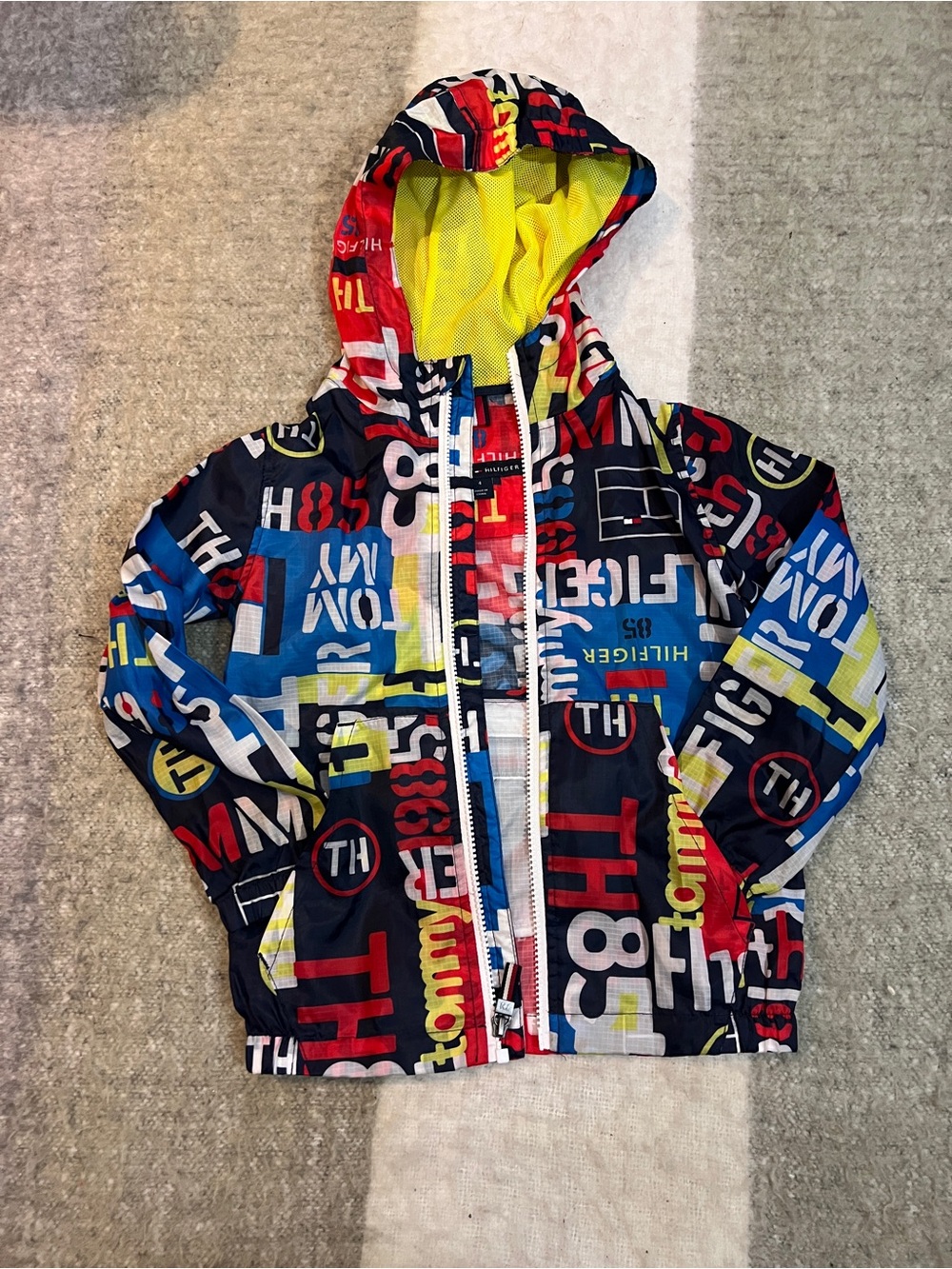 Tommy Hilfiger Kids Navy Multi Graphic Hooded Jacket